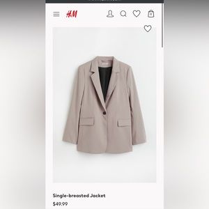 H&M Taupe Blazer Size M